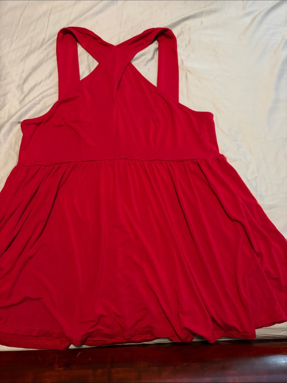 torrid Red/Burgundy Cross-Back Swing Tank